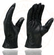 Milwaukee Leather SH734 Men's Black Thermal Lined Leather Motorcycle Hand Gloves W/ Sinch Wrist Closure