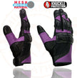 Milwaukee Leather SH802 Women's Black and Purple Leather with Mesh Combo Racing Gloves