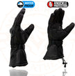 Milwaukee Leather SH815 Men's Black Leather Waterproof Gauntlet Gloves with Hard Knuckles