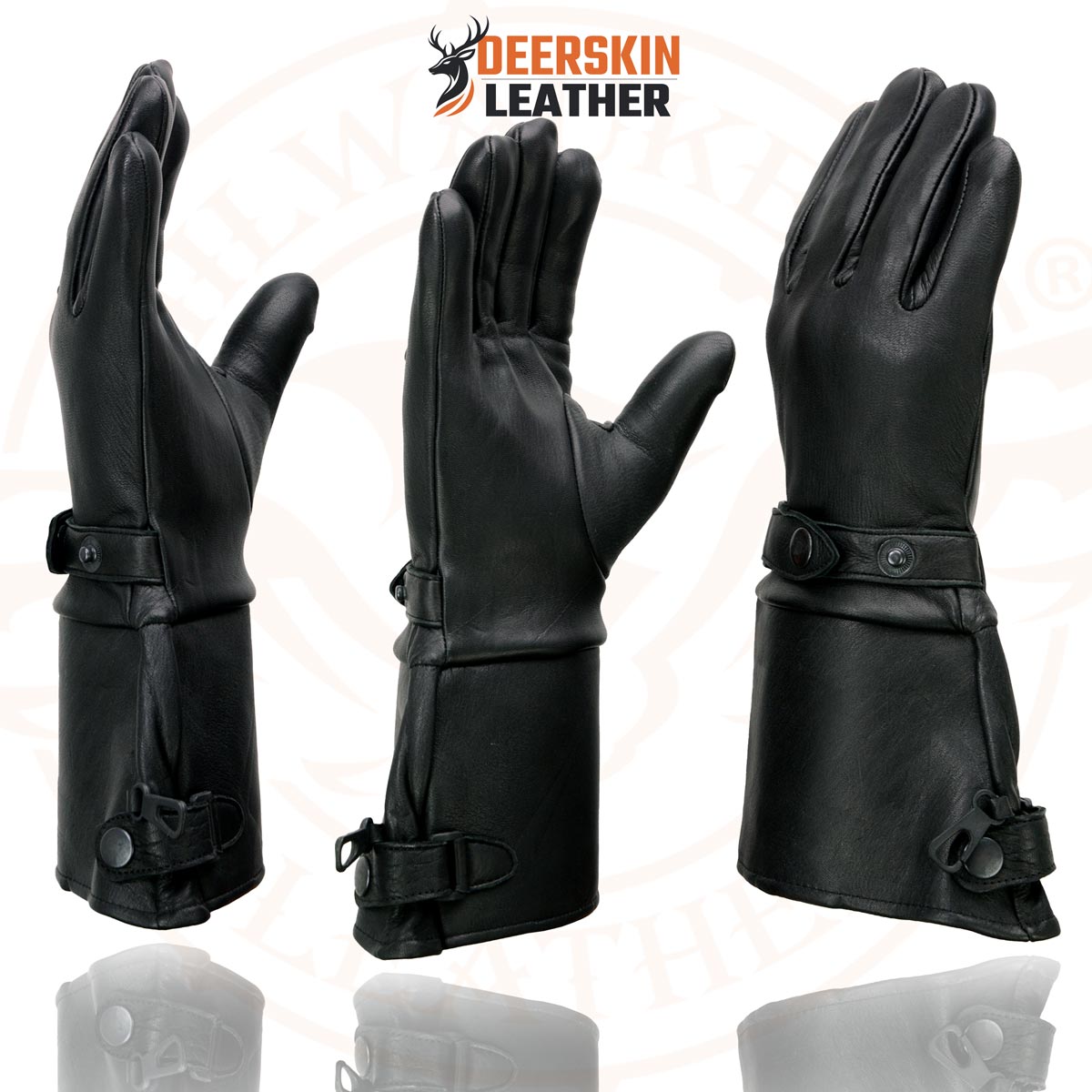Milwaukee Leather SH857 Men's Long Cuff Thermal Lined USA Deerskin
