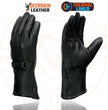 Milwaukee Leather SH864TH Men's Thermal Lined USA Deerskin Black Leather Gauntlet Motorcycle Winter Gloves