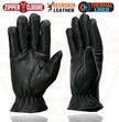 Milwaukee Leather SH866 Men's Thermal Lined USA Deerskin Leather Black Motorcycle Gloves w/ Zipper Closure