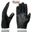 Milwaukee Leather SH887 Men's USA Deerskin Black Leather Unlined Lightweight Motorcycle Riders Gloves