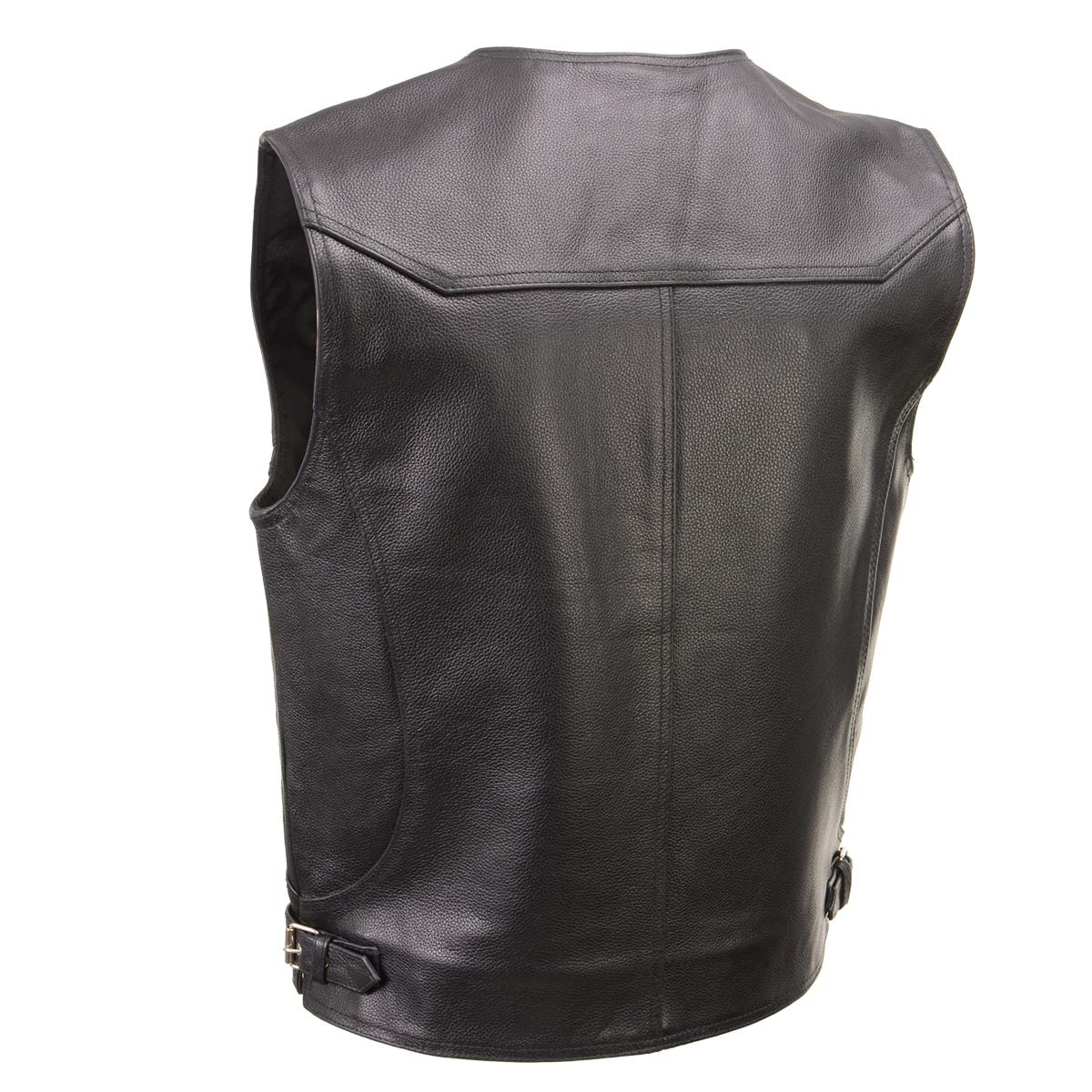 Xelement XS1927 Men's 'Road King' Black Motorcycle Leather Biker Vest