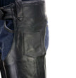 Milwaukee Leather LKM5723 Classic Black Leather Unisex Motorcycle Riding Biker Chaps for Men and Women