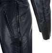 Milwaukee Leather LKM5727 Men's Black Premium Leather Motorcycle Rider Protective Over Pants w/ Side Zipper Entry