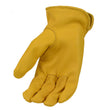 Milwaukee Leather Men's Deerskin Leather Gloves - Yellow, Unlined, Elastic Wrist - MG7544