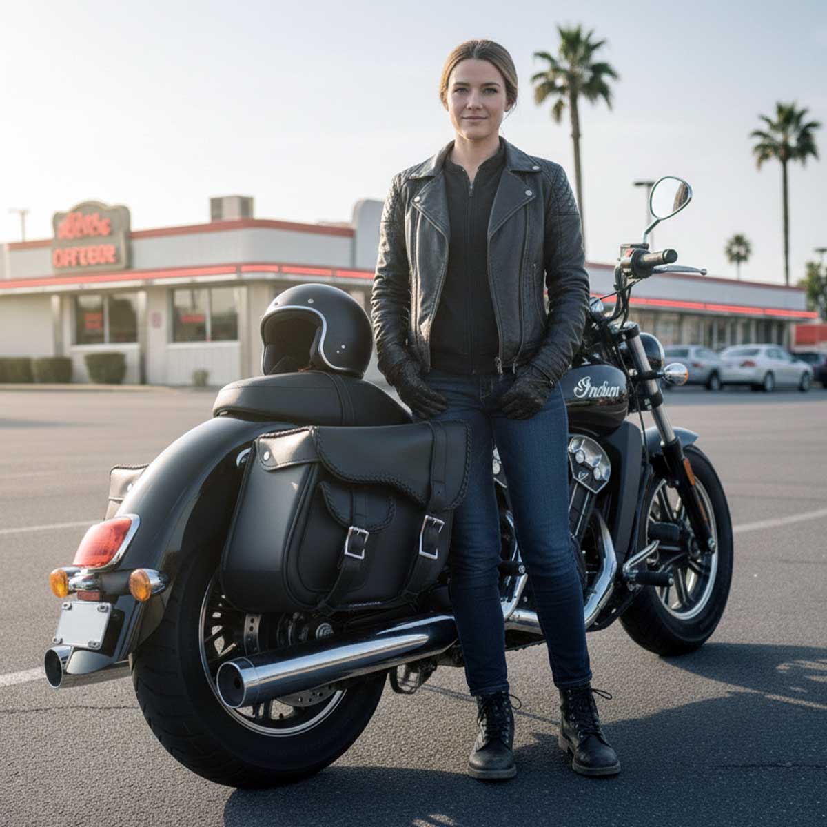 Milwaukee Performance SH66501ZB Black Medium Braided Zip Off PVC Throw Over Saddlebags