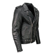 Milwaukee Leather LKM1701 Men's Classic Side Laced Black Motorcycle Premium Leather Jacket with CE Armor Protection