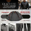 Milwaukee Leather Men's Classic Armored Black Leather Motorcycle Jacket w/ CE Armor - LKM17020