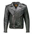 Milwaukee Leather LKM1703 Men's Classic Black Premium Leather Motorcycle Biker Rider Jacket