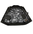 Milwaukee Leather LKM3781 Men's Black Premium Leather Motorcycle Biker Rider Vest w/ White Stitching and Paisley Liner