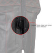 Milwaukee Leather LKM3782 Men's Classic Black Premium Leather Motorcycle Vest with USA Flag Liner