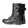 Milwaukee Leather Women’s Waterproof Leather Ring Strap Lace-To-Toe Riding Boots – Zipper Lock Design - MBL9391