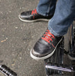 Milwaukee Leather MBM9103 Men's Vintage Leather Brown w/ Red Laces High-Top Reinforced Street Riding Casual Shoes