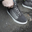 Milwaukee Leather MBM9117 Men's Dark Grey Suede and Grey Canvas Street Riding Shoes w/ Dual Closure/Ankle Support