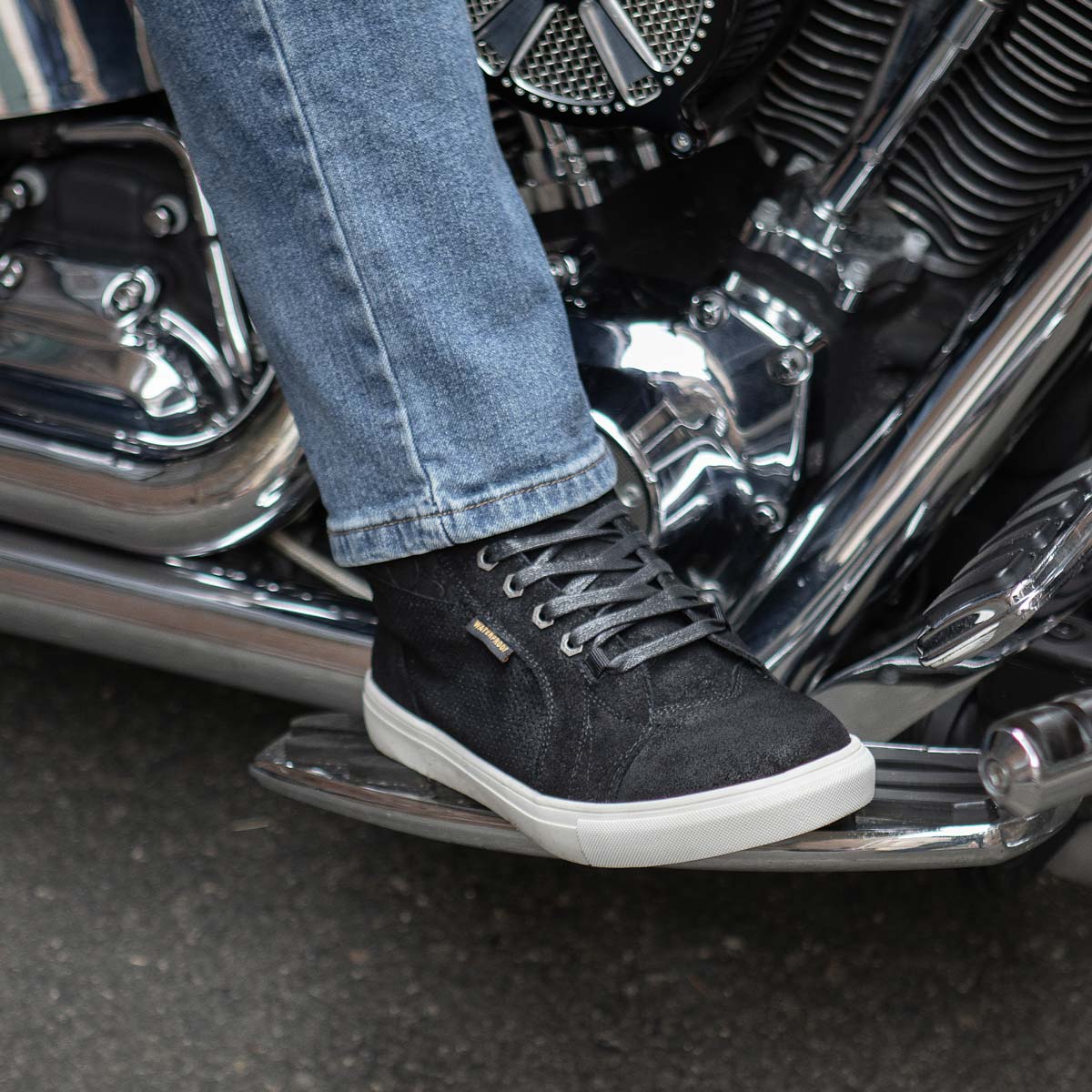 Milwaukee Leather MBM9155 Men's Black Suede Leather Reinforced