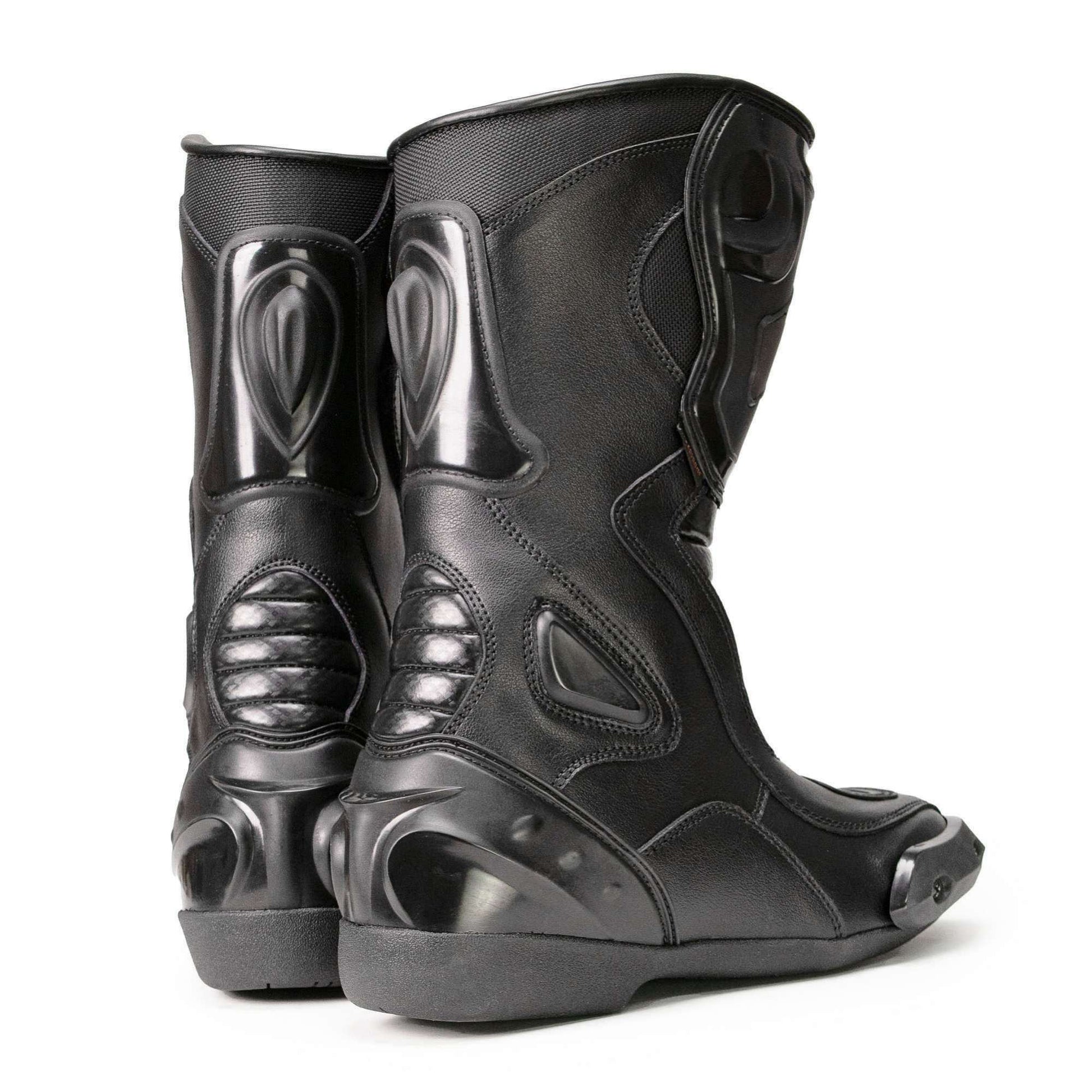 MMCC Men’s Type‑R Sport Boots – Black Waterproof Leather w/ Shift Protection & Quick Closure - MBM9181