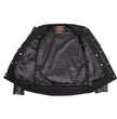 Milwaukee Leather MDM1003 Men's Black Denim and Leather Sleeves Motorcycle Riders Jacket