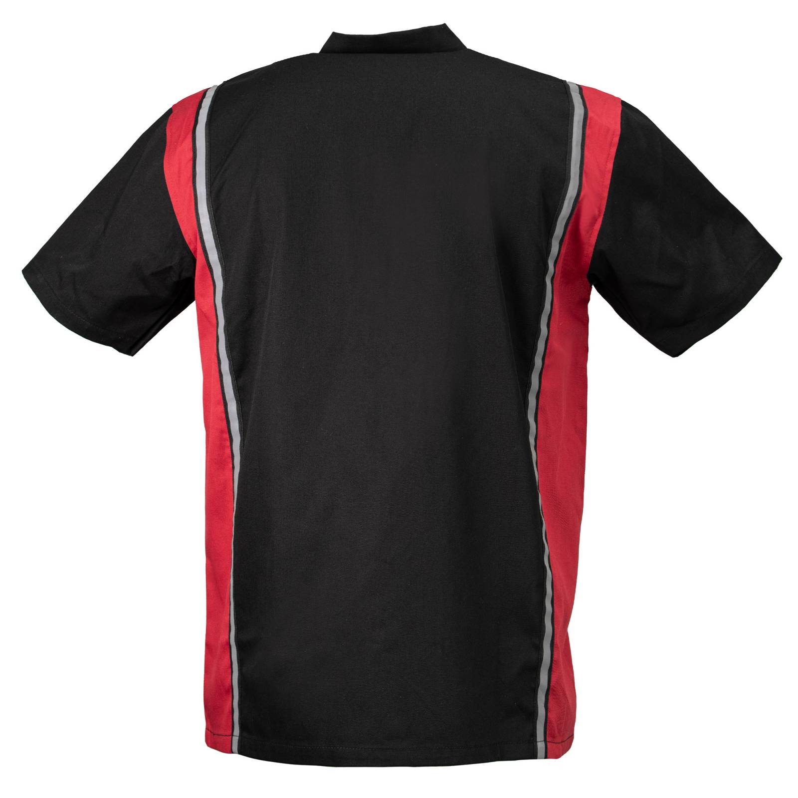 Milwaukee Motorcycle Clothing Co. Men’s Blk/Red Mechanic Work Shirt – w / Reflective Strip, Rider‑Built MDM11607