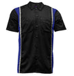 Milwaukee Motorcycle Clothing Co. Men’s Blk/Blue Mechanic Work Shirt – w / Reflective Strip, Rider‑Built MDM11609