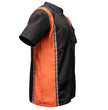 Milwaukee Motorcycle Clothing Co. Men’s Blk/Orange Mechanic Work Shirt – w / Reflective Strip, Rider‑Built MDM11610