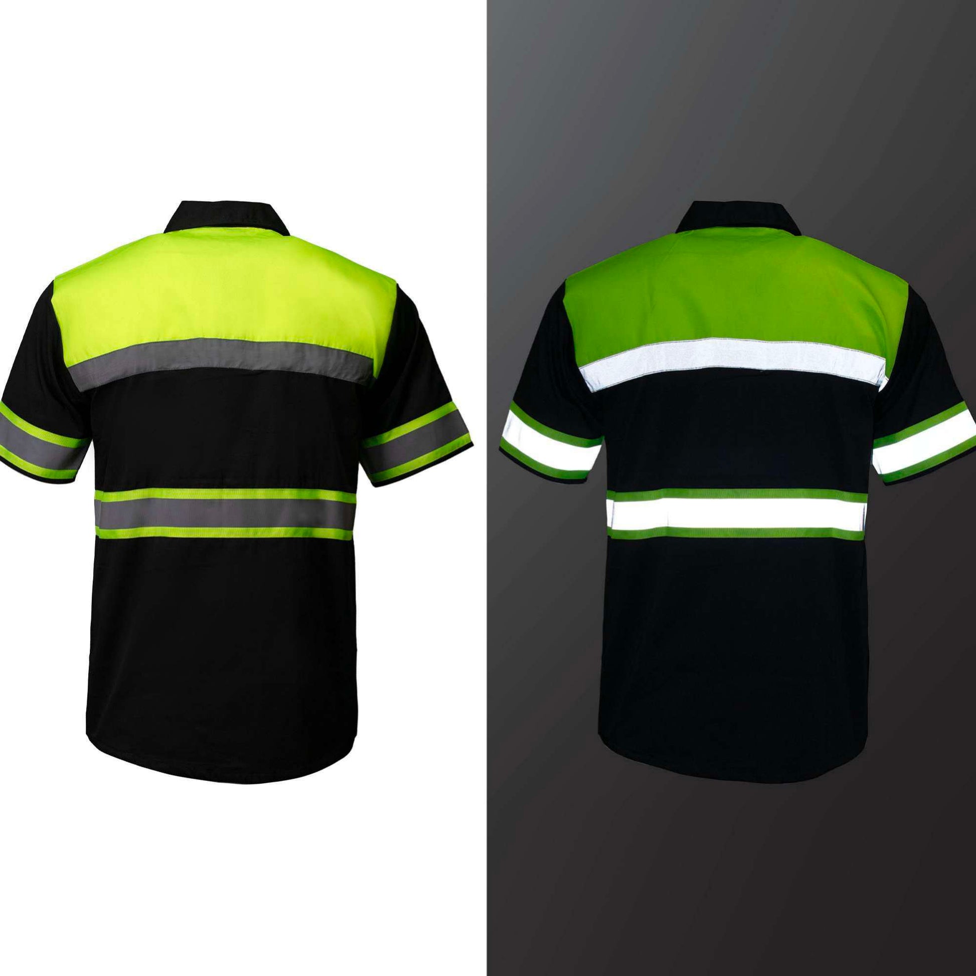 Milwaukee Motorcycle Clothing Co. Men’s Safeway Green/Black Mechanic Rider Ready Shirt w/ Reflective Strip MDM11613