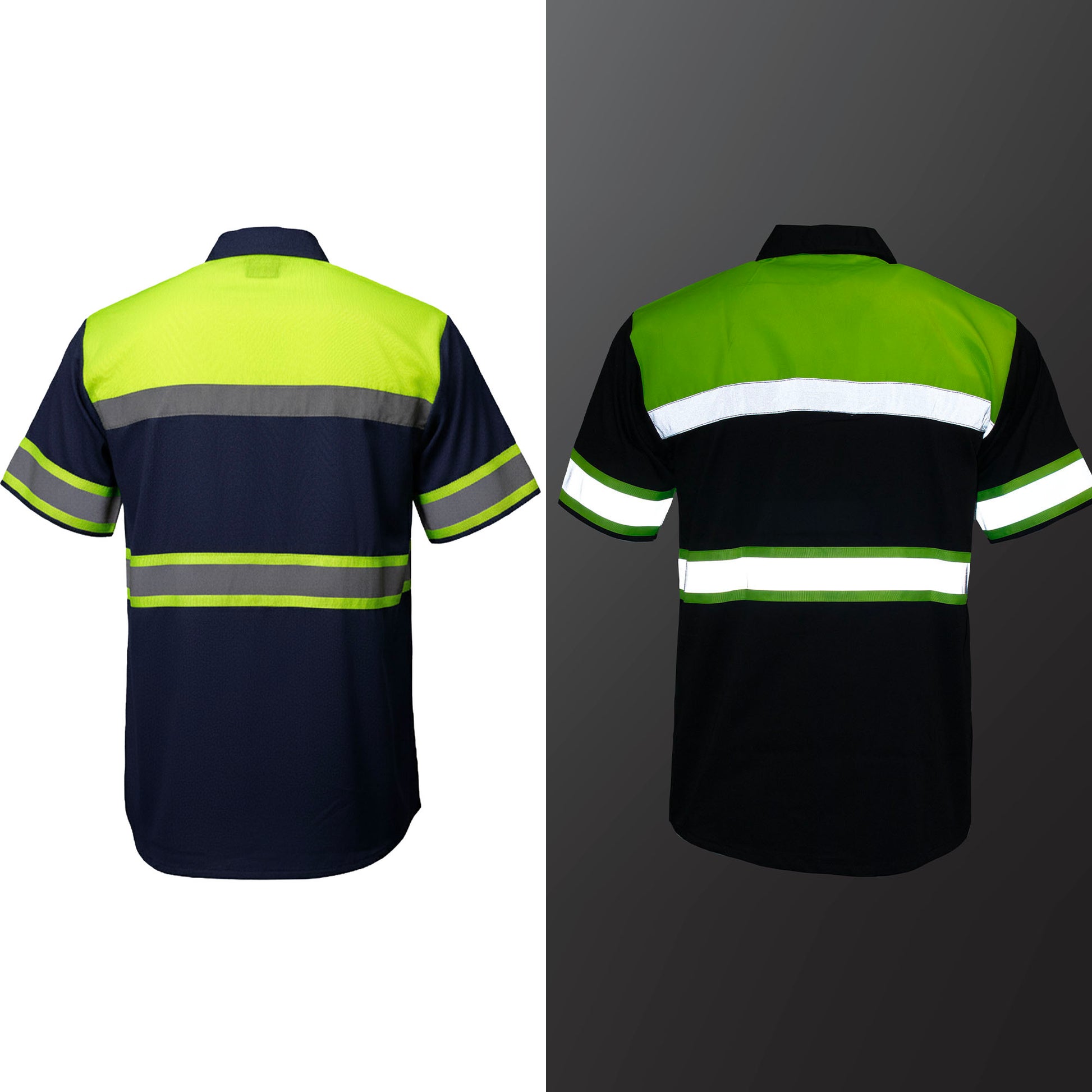 Milwaukee Motorcycle Clothing Co. Men’s Safeway Green/BlueMechanic Rider Ready Shirt w/ Reflective Strip MDM11614