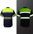 Milwaukee Motorcycle Clothing Co. Men’s Safeway Green/BlueMechanic Rider Ready Shirt w/ Reflective Strip MDM11614