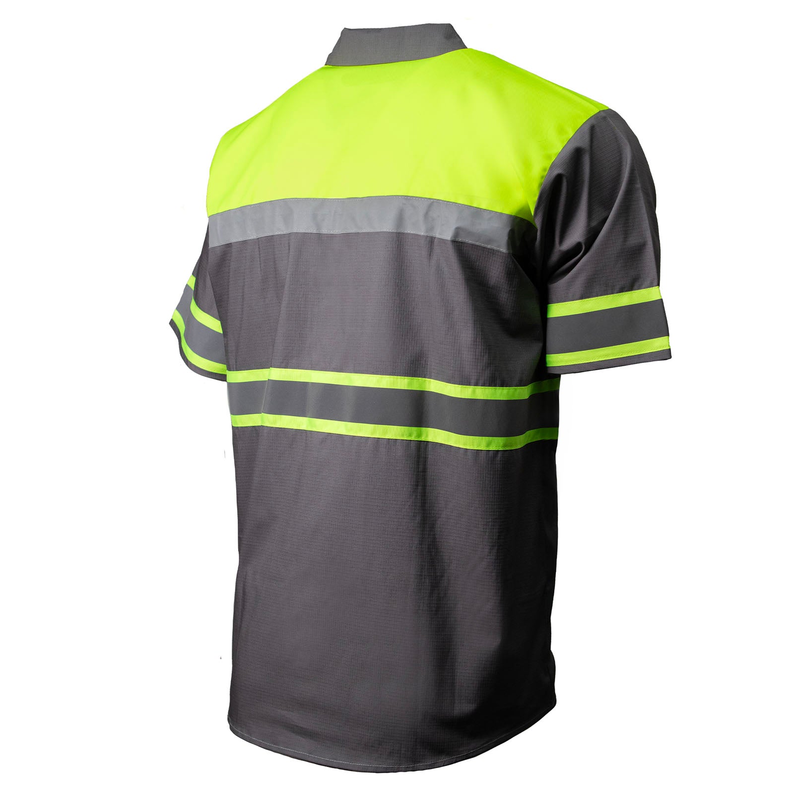 Milwaukee Motorcycle Clothing Co. Men’s Safeway Green/Grey Mechanic Rider Ready Shirt w/ Reflective Strip MDM11615