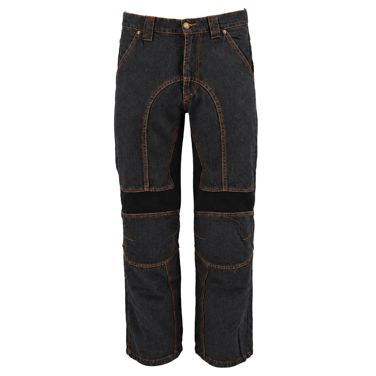 Milwaukee Leather Men's Armored Classic Fit Black Denim Motorcycle Racing Style Pants - MDM5016