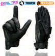 Milwaukee Leather MG7502 Men's Black Leather Gel Palm Motorcycle Gloves w/ i-Touch and Cool-Tec Technology