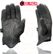 Milwaukee Leather MG7511 Men's Grey Leather Gel Padded Palm Short Wrist Motorcycle Hand Gloves W/ ‘Full Panel Cover’