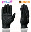 Milwaukee Leather MG7536 Men's Black Leather Gel Palm Motorcycle Gloves w/ Flex Knuckles and Cool-Tec Treatment