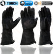 Milwaukee Leather MG7550 Men's Black Cowhide Leather Gauntlet Motorcycle Hand Gloves w/ X-Long Cuff i-Touch Screen Waterproof