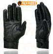 Milwaukee Leather MG7710 Women's Black Perforated Leather Gel Palm Lightweight Motorcycle Hand Gloves W/ Wrist Loops