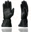Milwaukee Leather MG7725 Women's Black Leather Gauntlet Motorcycle Gloves w/ Wrist Strap Closure