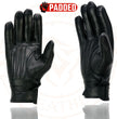 Milwaukee Leather MG7760 Women's Black Leather Gel Palm Lightweight Motorcycle Hand Gloves W/ Stylish ‘Wrist Detailing’