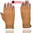 Milwaukee Leather MG7761 Women's Saddle Leather Gel Palm Fingerless Motorcycle Hand Gloves W/ Stylish ‘Wrist Detailing’