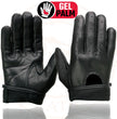 Milwaukee Leather MG7765 Women's Black Leather Gel Palm Open Wrist Motorcycle Hand Gloves W/ Stylish ‘Wrist Detailing’