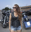 Milwaukee Leather ML1254 Women's Black Premium Leather Side Lace Motorcycle Rider Vest w/ Milwaukee Leather Logo Snaps Closure