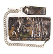 Milwaukee Leather MLW7803 Men's 6” Camouflage Bi-Fold Leather Wallet w/ Anti-Theft Stainless Steel Chain