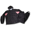 Milwaukee Leather MPL9607 Women's Black and Pink Water Resistant Rain Suit w/ Reflective Material and Hoodie