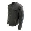 Milwaukee Leather Men’s Two-Tone CE Armored Flannel - Solid Front / Plaid Back - Reinforced w/ Aramid Fibers - MPM1670