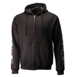 MMCC Men’s Bare Bones Riding Hoodie – Premium Cotton, Reflective Skull Sleeve, Full Zip - MPM1680