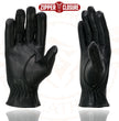 Milwaukee Leather SH226D Men's Black Unlined Leather Lightweight Motorcycle Hand Gloves W/ Wrist Zipper Closure