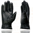 Milwaukee Leather SH234 Men's Black Thermal Lined Leather Motorcycle Gloves w/ Cinch Wrist Closure