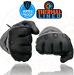 Milwaukee Leather Men's Black Gauntlet Motorcycle Gloves-Black Soft Leather Waterproof Cinch Wrist Closure-SH293