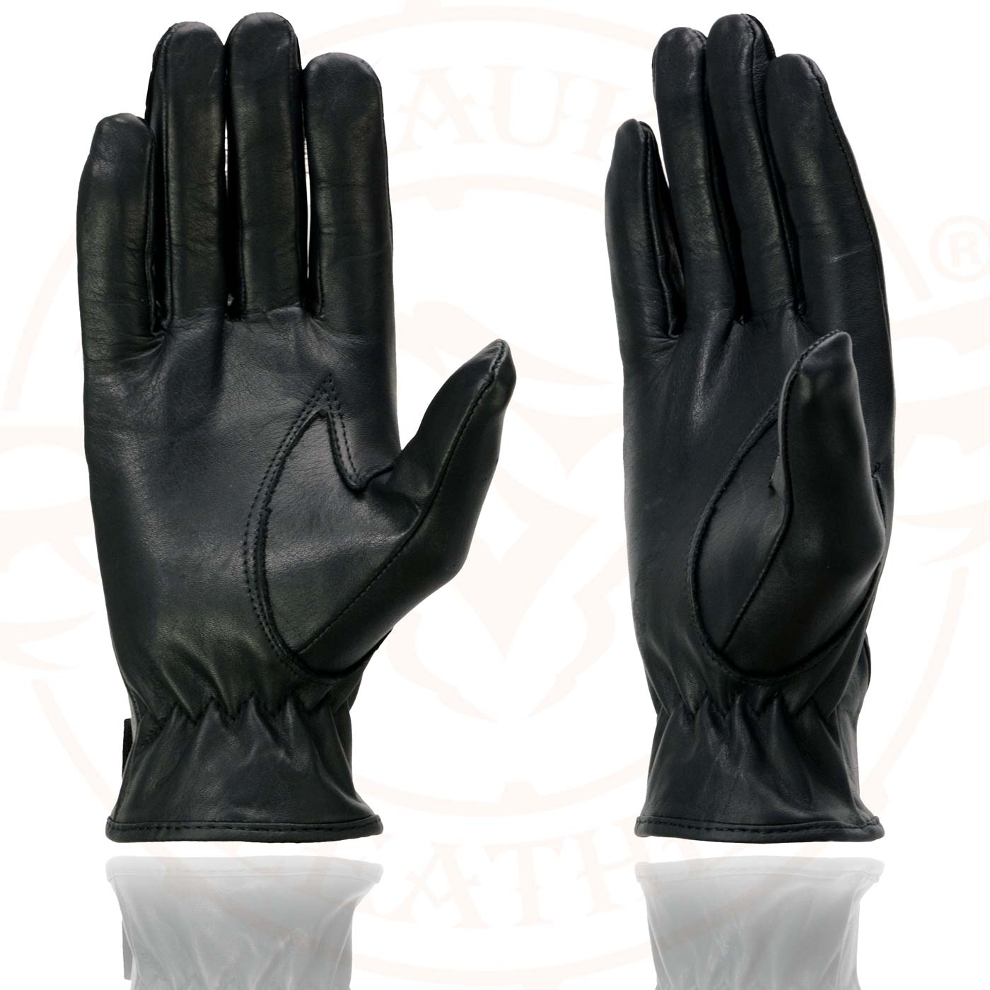 Milwaukee Leather SH721 Women's Black Perforated Leather Full Finger Motorcycle Hand Gloves W/ Breathable ‘Open Knuckle’