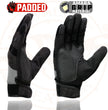 Milwaukee Leather SH76101 Men's Black and Grey Textile Mesh Motorcycle Mechanics Hand Gloves W/ Amara Cloth Bottom